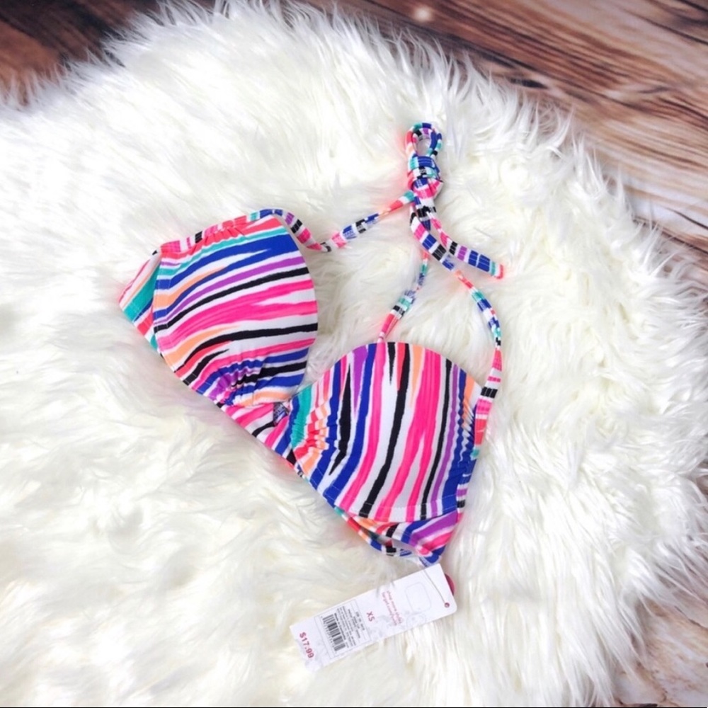 Colorful Push Up Bikini Top Swimsuit Size XS